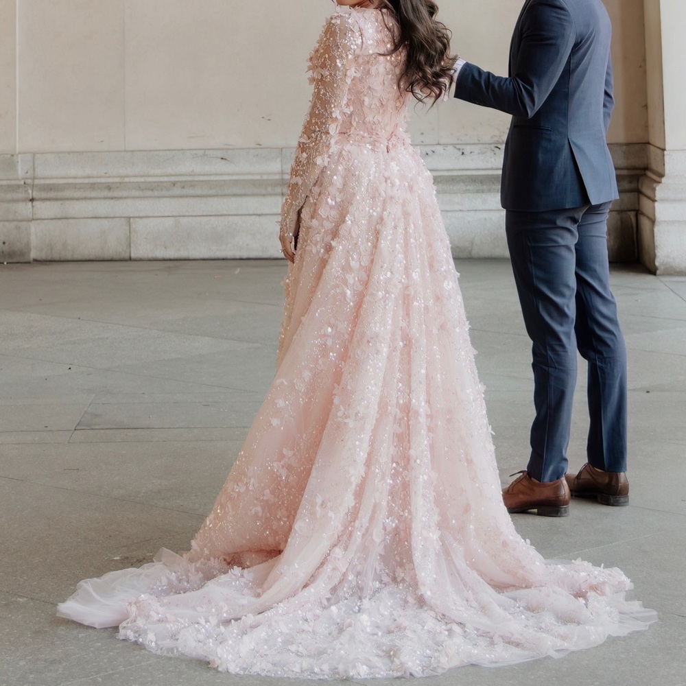 Teuta Matoshi Pink Elegant Gown - Picture 2 of 2